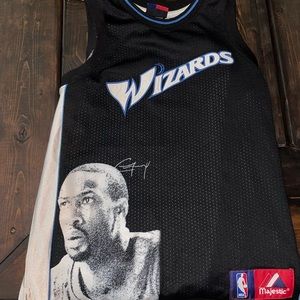 Gilbert Arena’s #0 Washington Wizards Majestic Vintage Jersey NBA; SIZE: S